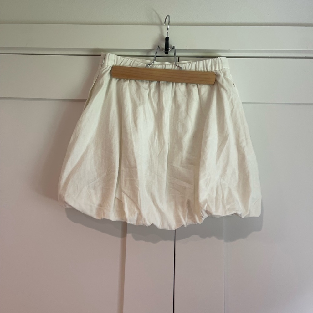 GAP white linen Bubble Skirt